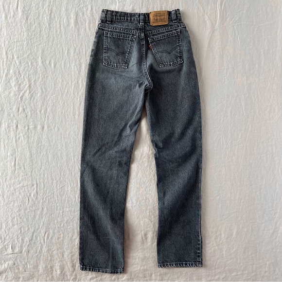 Vintage Levi’s Orange tab straight leg high rise faded black jeans 80s 90s - Picture 10 of 10